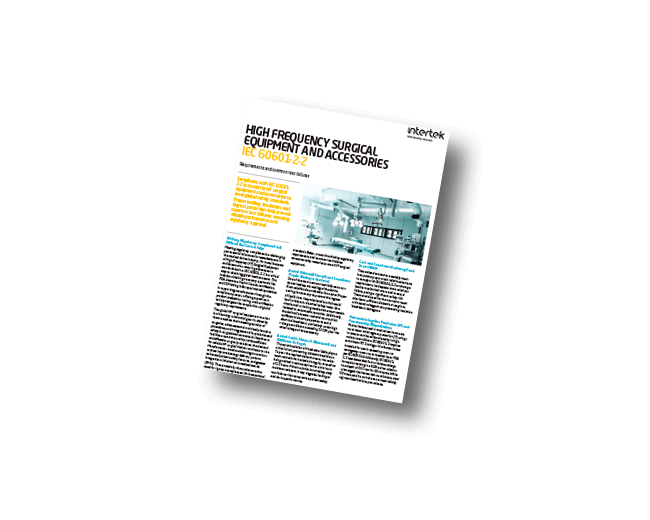 High Frequency Surgical Equipment and Accessories fact sheet