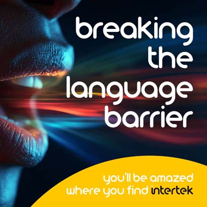 Visualized audio waves emanating from the mouth of a person